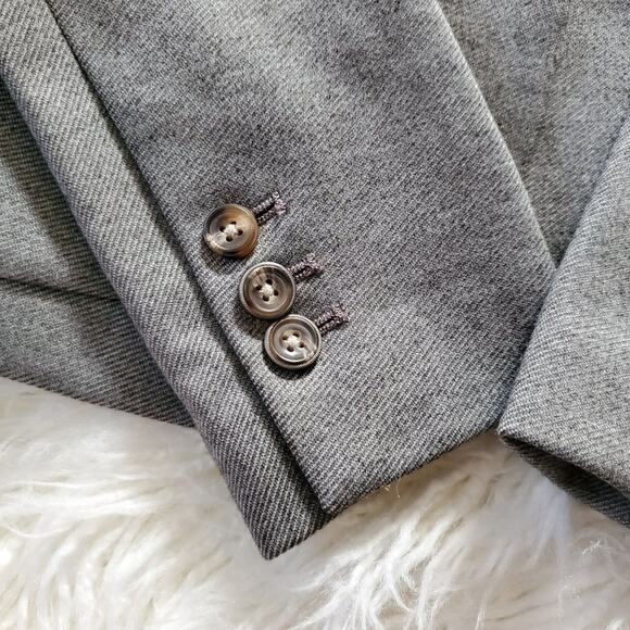 GAP Women's The Academy Blazer Gray Size 0 Petite - Picture 6 of 9